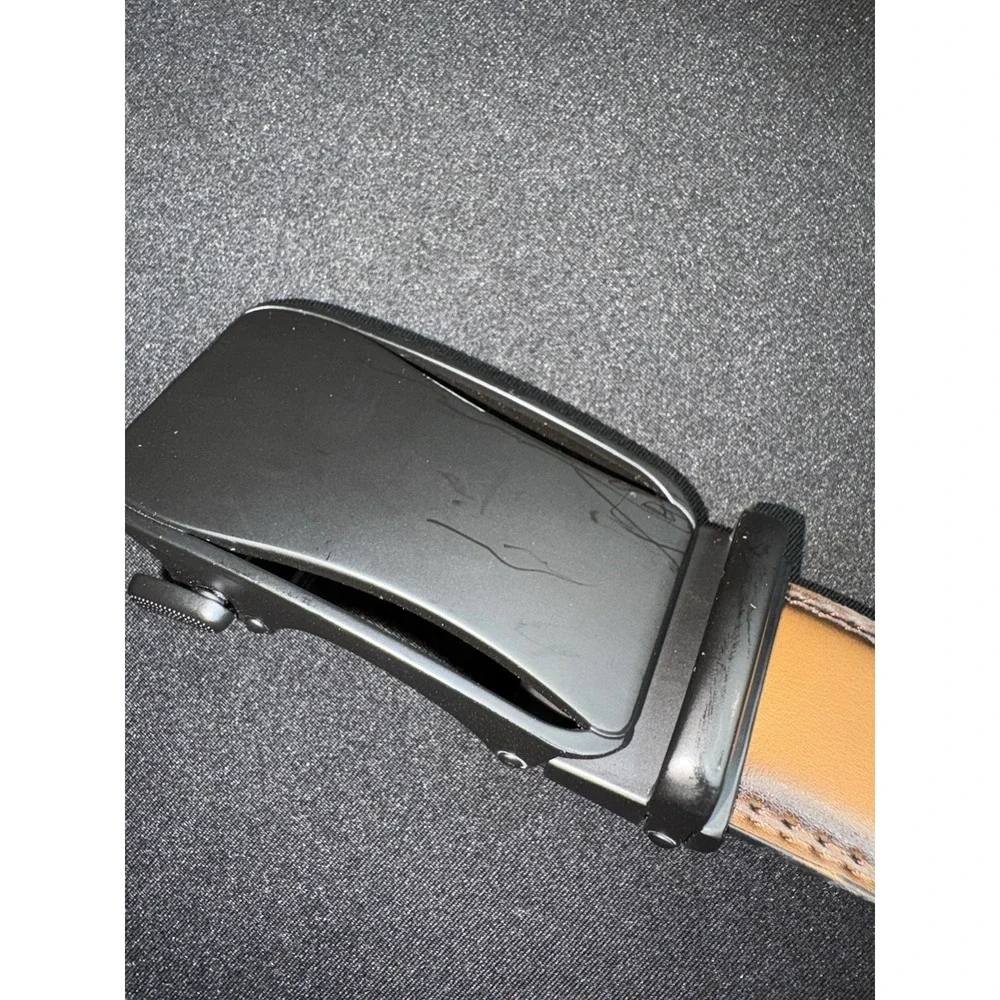 Kemisant Adjustable Rachet Belt Trim To Size Up To 52 Lot Of 2 Belts Gray Brown